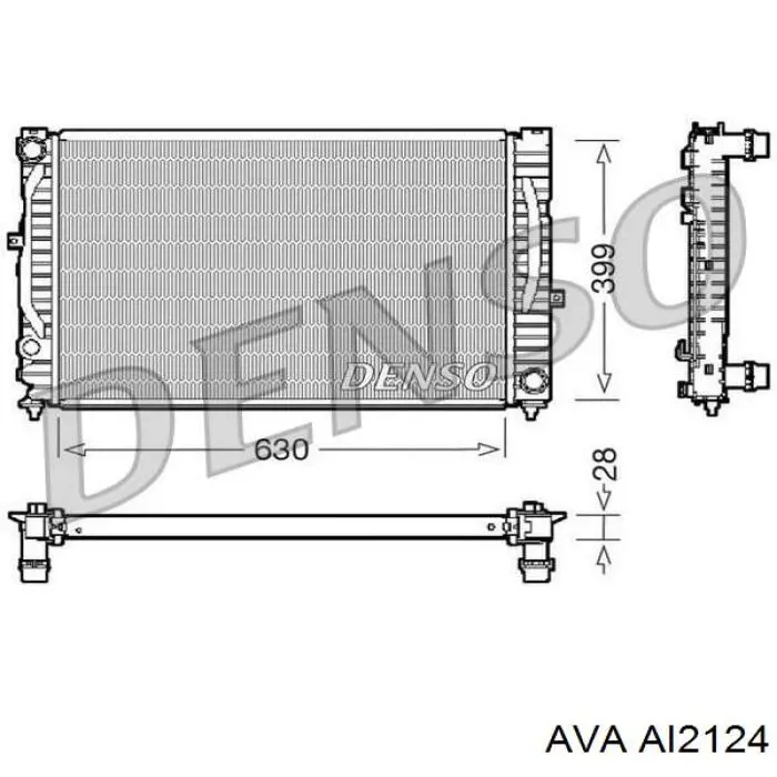 AI2124 AVA radiador refrigeración del motor