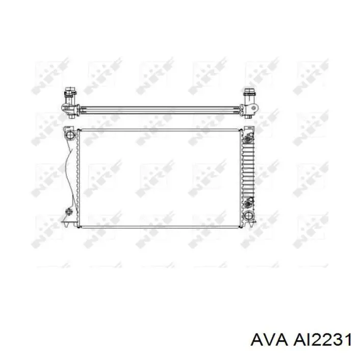 AI2231 AVA radiador refrigeración del motor