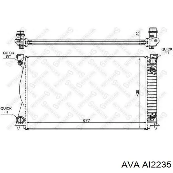 AI2235 AVA radiador refrigeración del motor