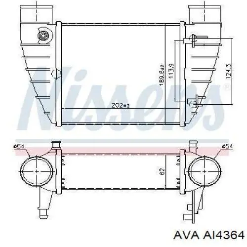 Enfriador de aire de admisión VAG 8E0145806Q