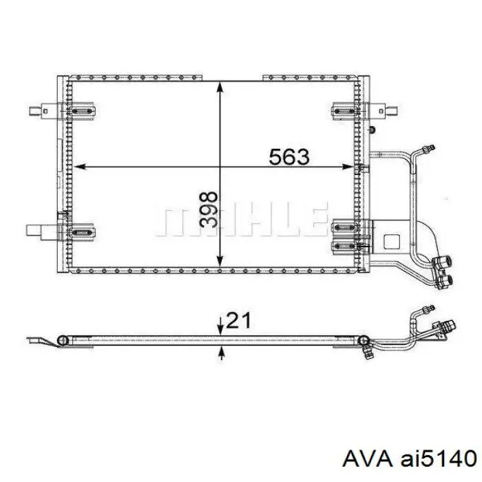 Condensador aire acondicionado AVA AI5140
