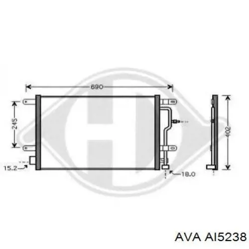 Condensador aire acondicionado AI5238 AVA