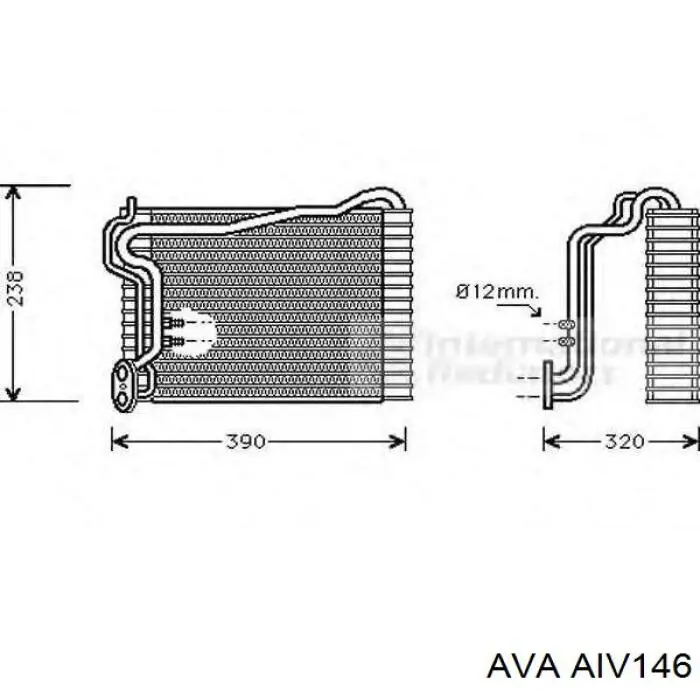 AIV146 AVA evaporador, aire acondicionado