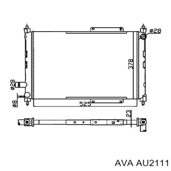 AU2111 AVA radiador refrigeración del motor