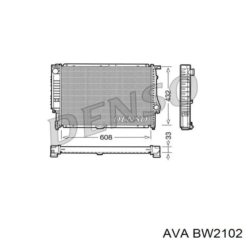 BW2102 AVA radiador refrigeración del motor