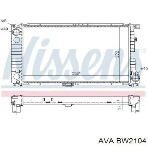 Radiador BW2104 AVA
