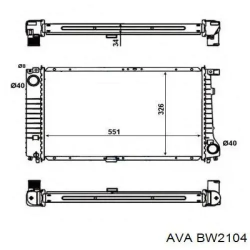 Água radiador AVA BW2104 precio, desde 105,53 EUR