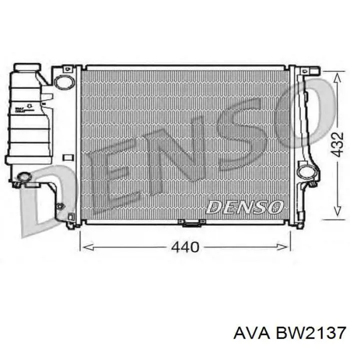 BW2137 AVA radiador refrigeración del motor