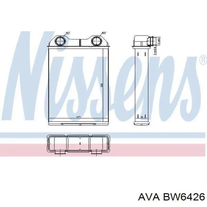 Radiador calefacción 64111497527 BMW