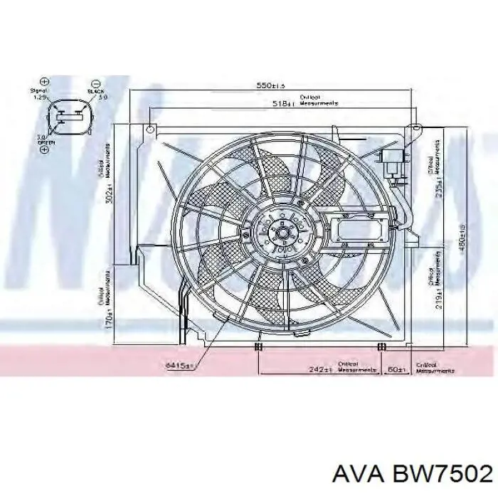 17427510617 BMW Ventilador de refrigeración del motor