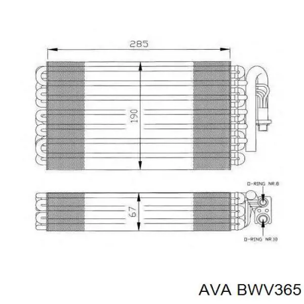 BWV365 AVA evaporador, aire acondicionado