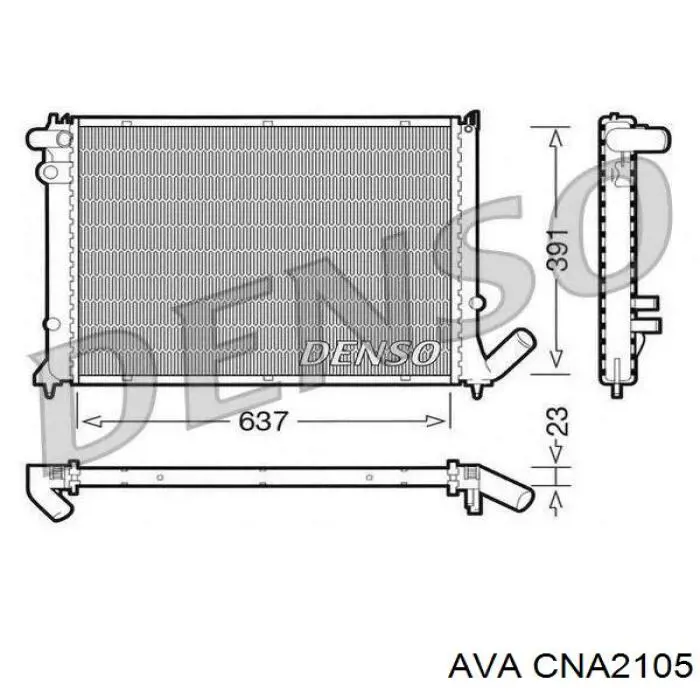 CNA2105 AVA radiador refrigeración del motor