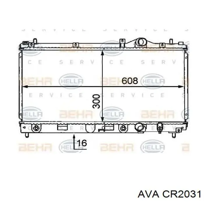 CR2031 AVA radiador refrigeración del motor