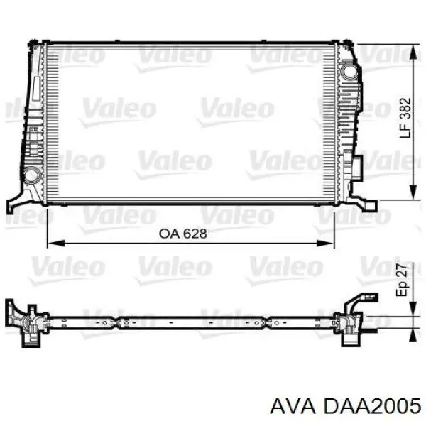 DAA2005 AVA radiador refrigeración del motor