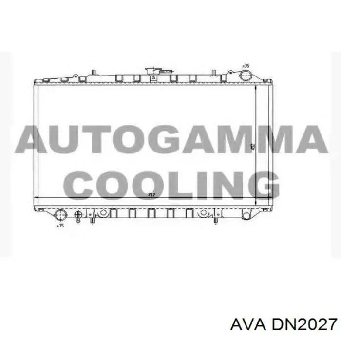 DN2027 AVA radiador refrigeración del motor