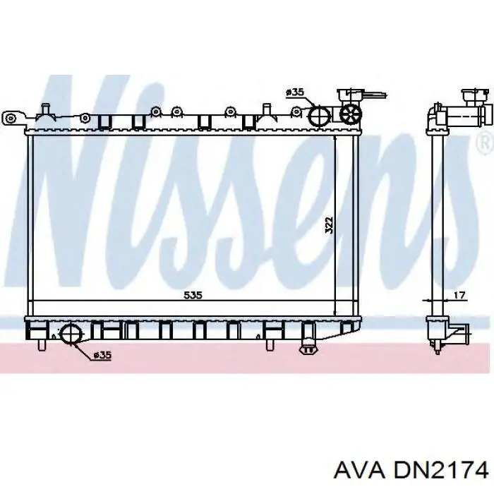 DN2174 AVA radiador