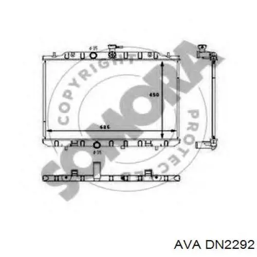 DN2292 AVA radiador refrigeración del motor