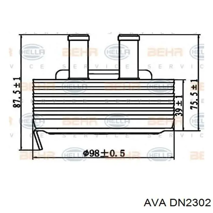 Radiador de água AVA DN2302