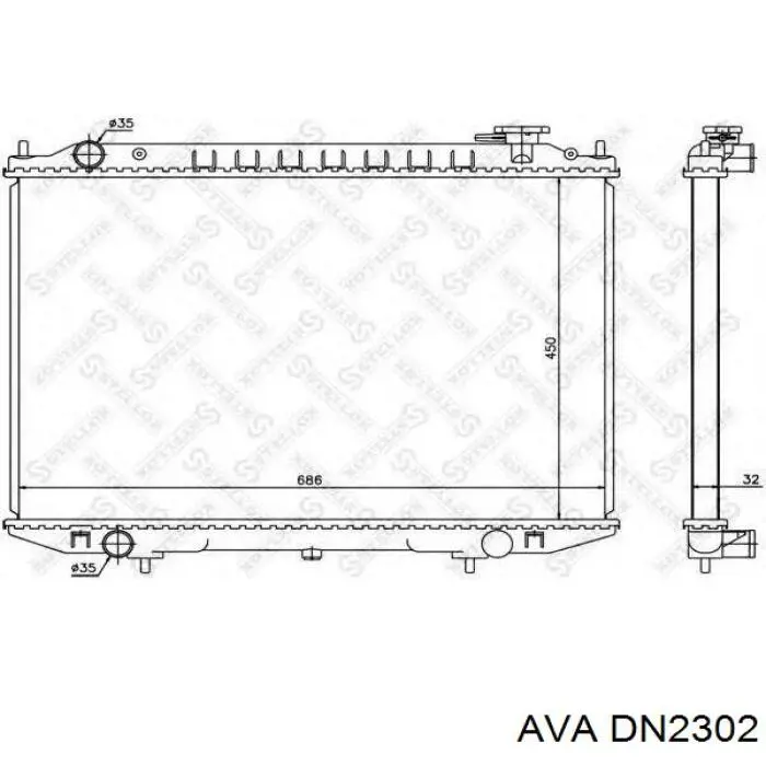 DN2302 AVA radiador refrigeración del motor