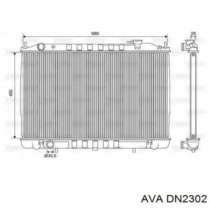 Comprar DN2302 AVA Radiador de auto