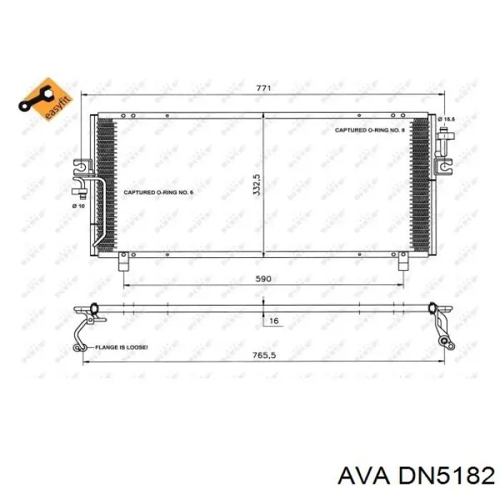 DN5182 AVA condensador aire acondicionado