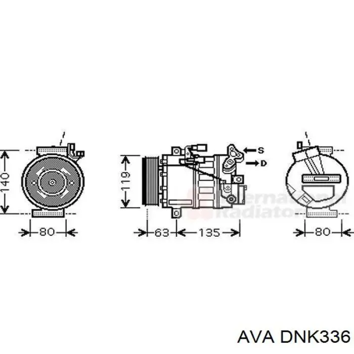 DNK336 AVA compresor de aire acondicionado