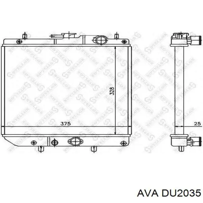 DU2035 AVA radiador refrigeración del motor