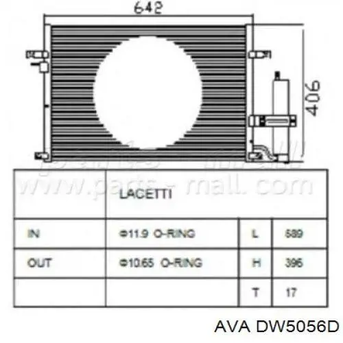 Aire acondicionado capacitor AVA DW5056D precio, desde 92,50 EUR
