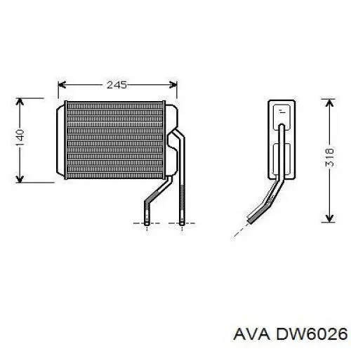 DW6026 AVA radiador calefacción