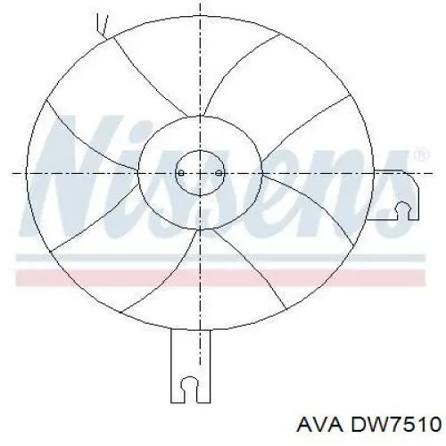 Ventilador (rodete +motor) aire acondicionado con electromotor completo AVA DW7510