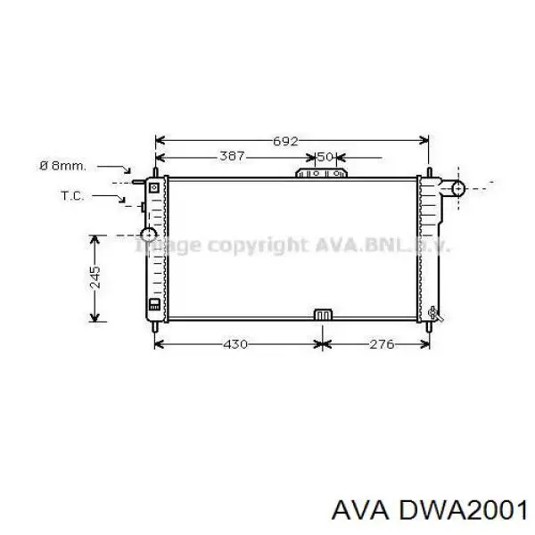 Comprar DWA2001 AVA Radiador de auto
