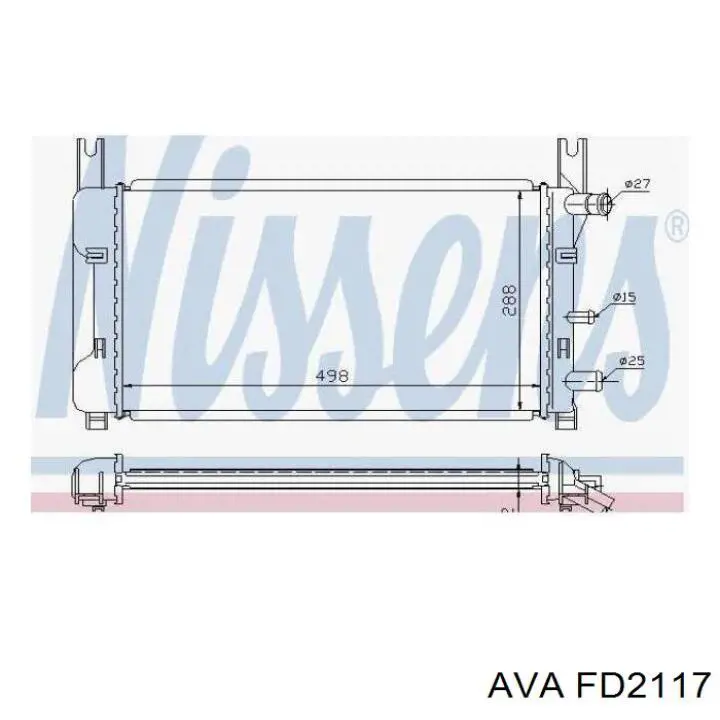 FD2117 AVA radiador refrigeración del motor