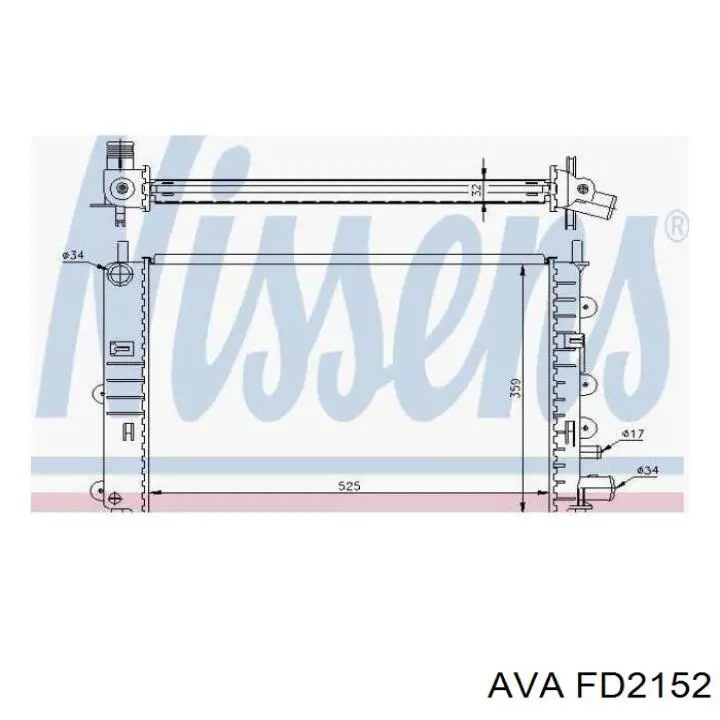 FD2152 AVA radiador refrigeración del motor