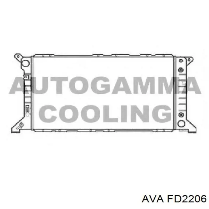 FD2206 AVA radiador refrigeración del motor