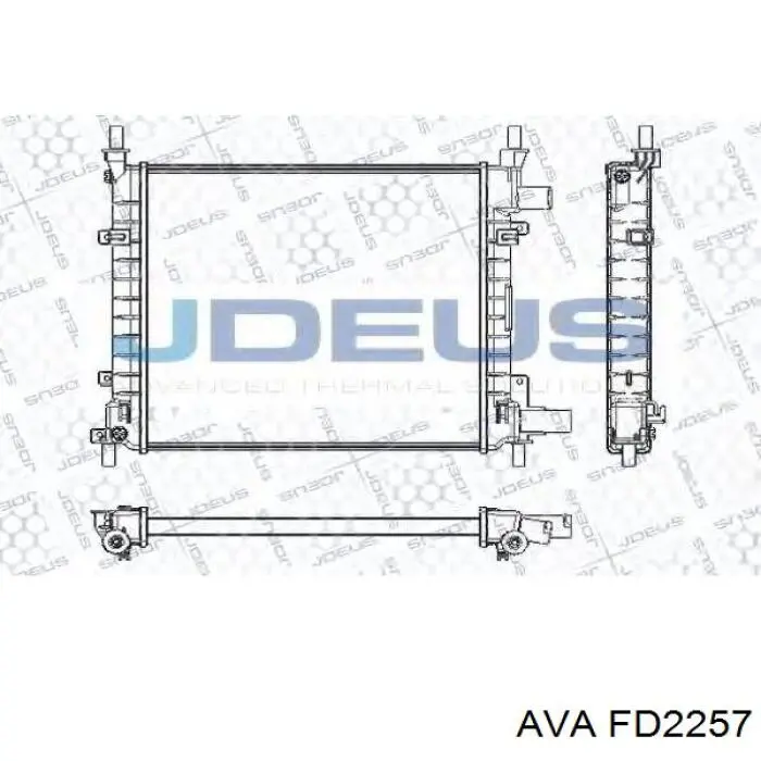 FD2257 AVA radiador refrigeración del motor