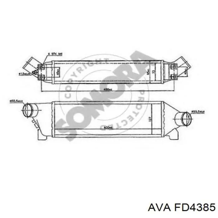 FD4385 AVA radiador de aire de admisión