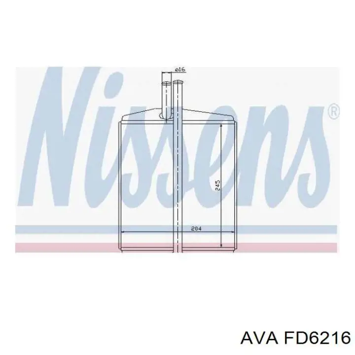 Radiador calefacción FD6216 AVA