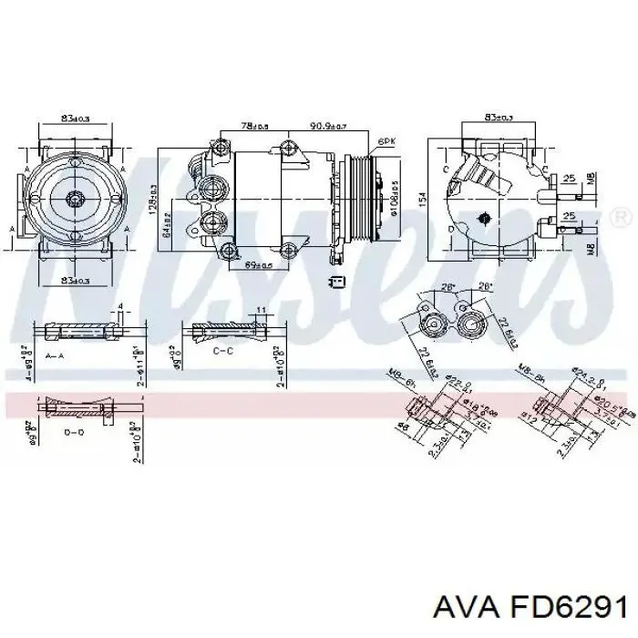 FD6291 AVA radiador de calefacción