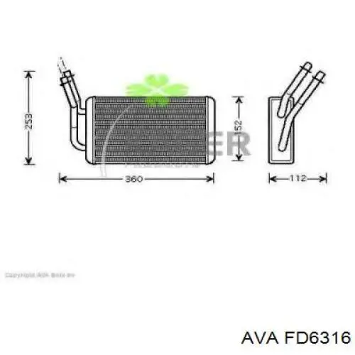 Radiador calefacción FD6316 AVA