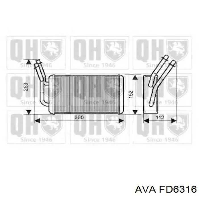 Comprar FD6316 AVA Radiador calefacción