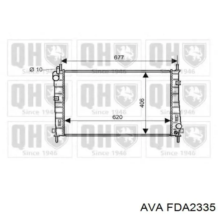 FDA2335 AVA radiador refrigeración del motor