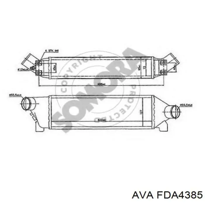 FDA4385 AVA radiador de aire de admisión