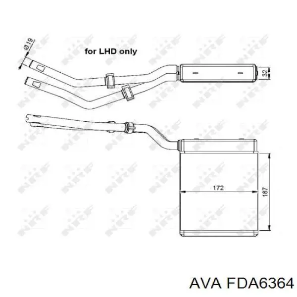 FDA6364 AVA radiador de calefacción