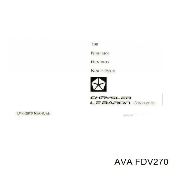 Evaporador de aire acondicionado FDV270 AVA