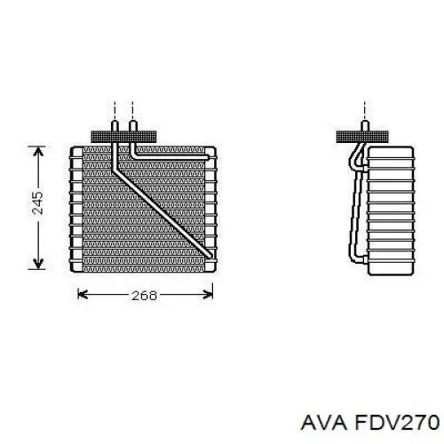 Comprar FDV270 AVA Evaporador de aire acondicionado