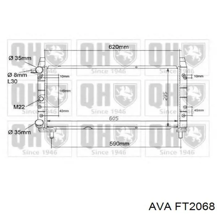 Radiador 71735361 Fiat/Alfa/Lancia