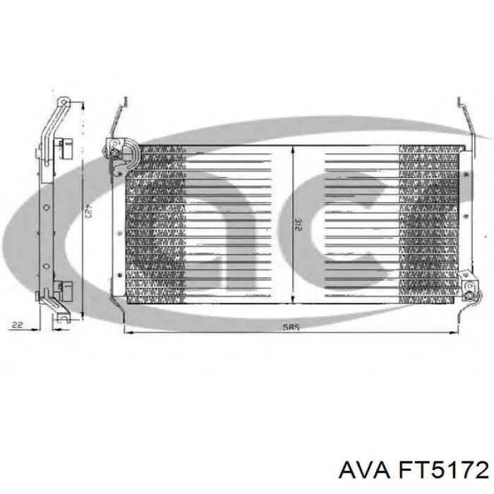 300082 ACR Radiador de aire acondicionado