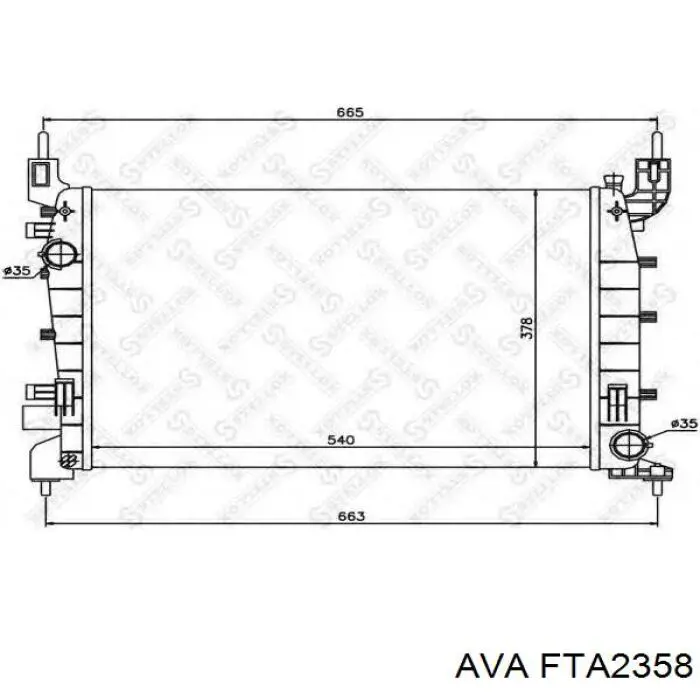 FTA2358 AVA radiador refrigeración del motor