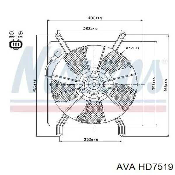 Ventilador de radiador 311064 Peugeot/Citroen