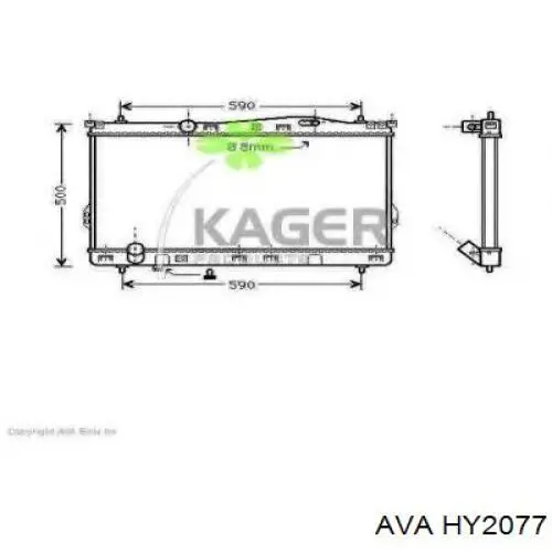 Radiador de água Hyundai/Kia 253103A000